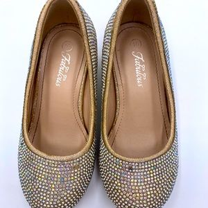 Girls high heels sparkly rhinestone size 10 crystals so pretty fabulous